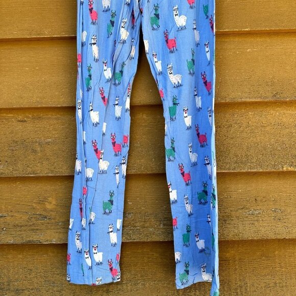 Nite Nite Munki Munki Llama Pajama Blue Jammie Pants Size S - Picture 4 of 8